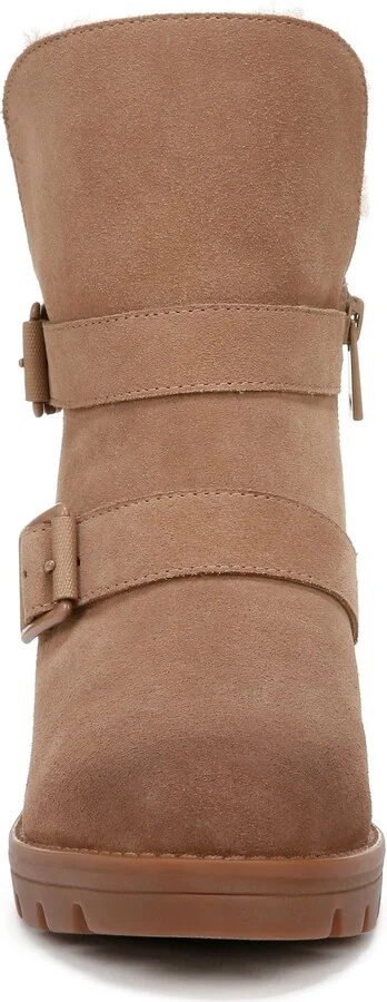 Verney Water Repellent Faux Fur Lined Platform Moto Bootie - Image 4