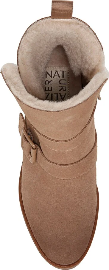 Verney Water Repellent Faux Fur Lined Platform Moto Bootie - Image 5
