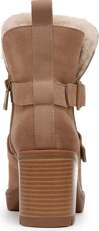 Verney Water Repellent Faux Fur Lined Platform Moto Bootie - Image 7