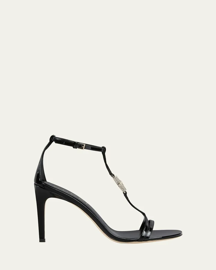Vernice Crystal New Bamboo Sandals