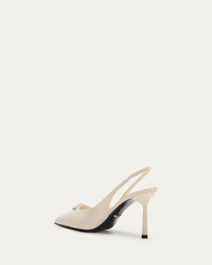 Vernice Leather Slingback Pumps - Image 3
