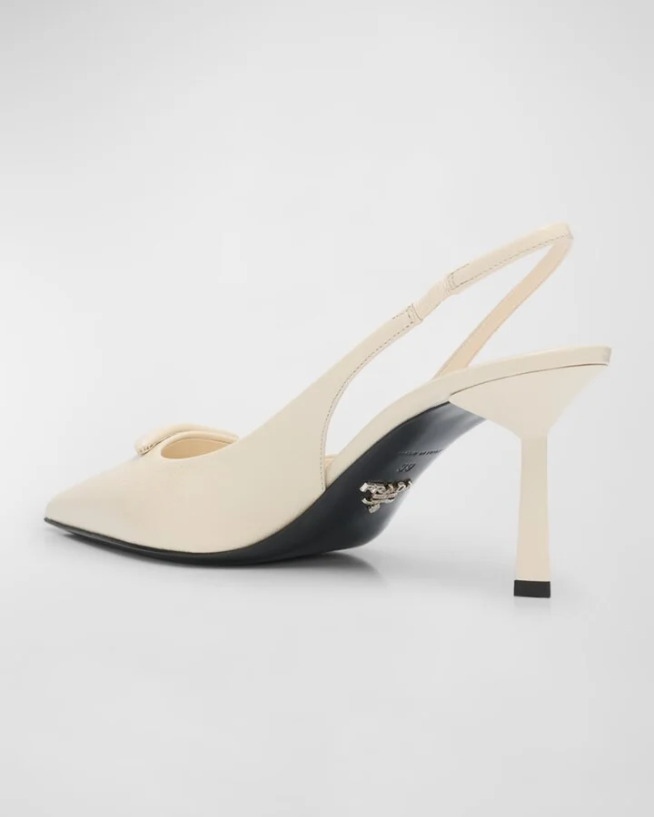 Vernice Leather Slingback Pumps - Image 2