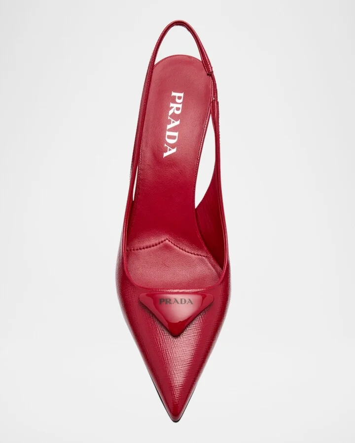 Vernice Leather Slingback Pumps - Image 3