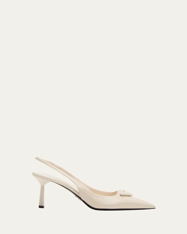Vernice Leather Slingback Pumps