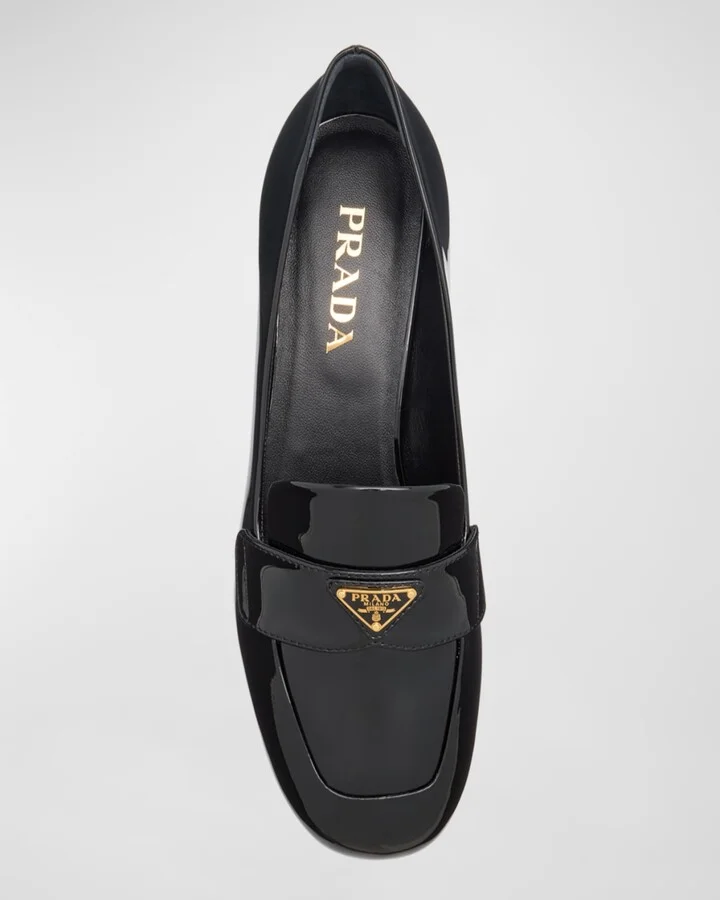 Vernice Patent Loafer Pumps - Image 8
