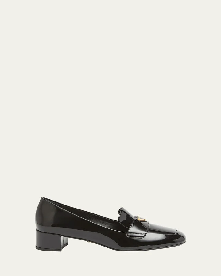 Vernice Patent Loafer Pumps