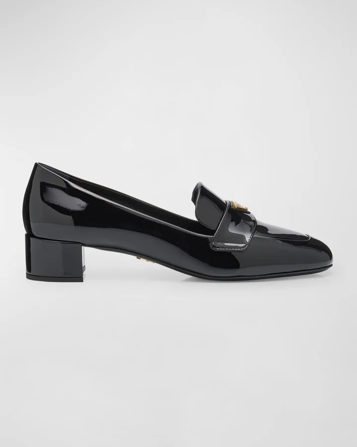 Vernice Patent Loafer Pumps