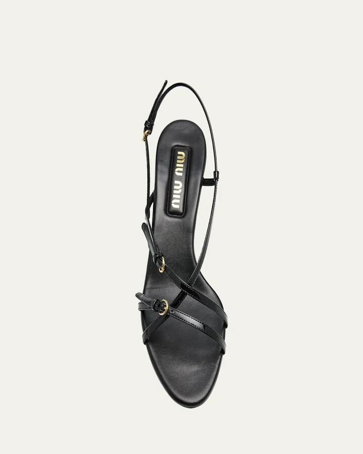 Vernice Strappy Leather Slingback Sandals - Image 2
