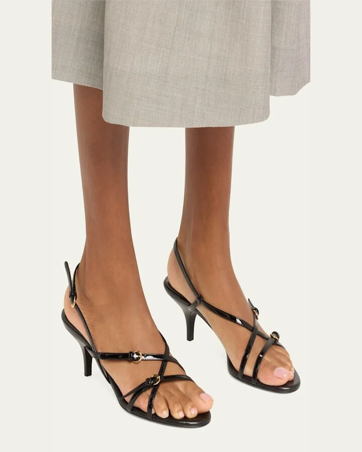 Vernice Strappy Leather Slingback Sandals - Image 4