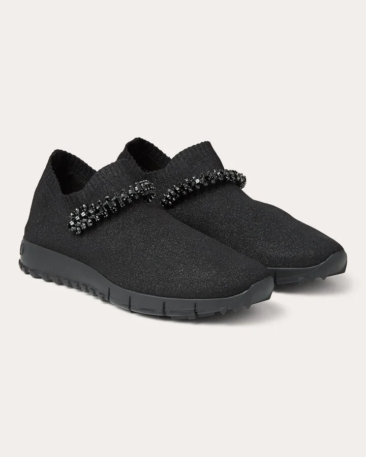 Verona Crystal-Embellished Knit Sneaker - Image 3