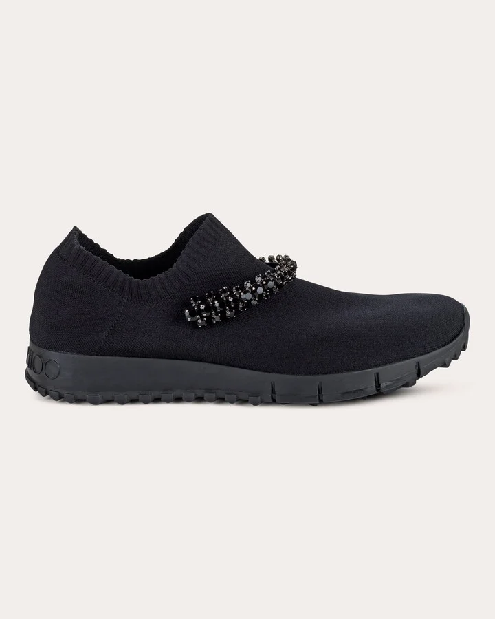 Verona Crystal-Embellished Knit Sneaker