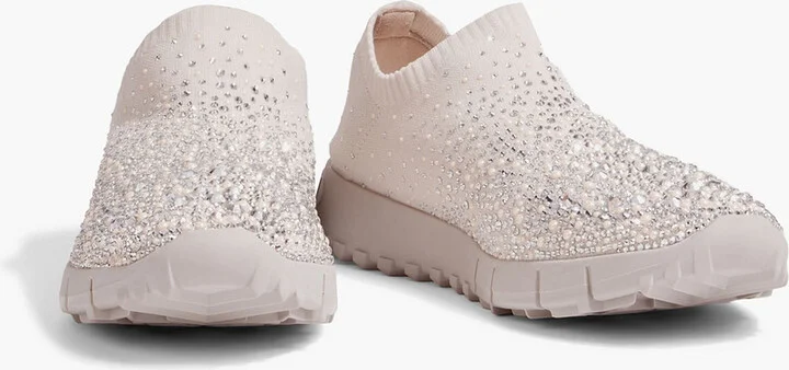 Verona embellished stretch-knit slip-on sneakers - Image 2