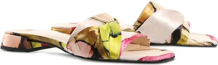 Verona floral-print twisted sandals