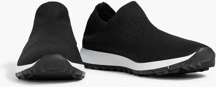 Verona metallic stretch-knit slip-on sneakers - Image 2