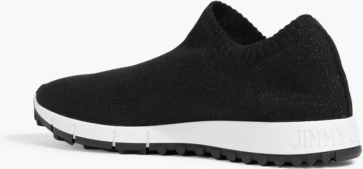 Verona metallic stretch-knit slip-on sneakers - Image 3