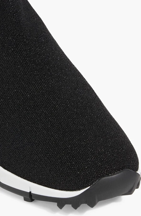 Verona metallic stretch-knit slip-on sneakers - Image 4