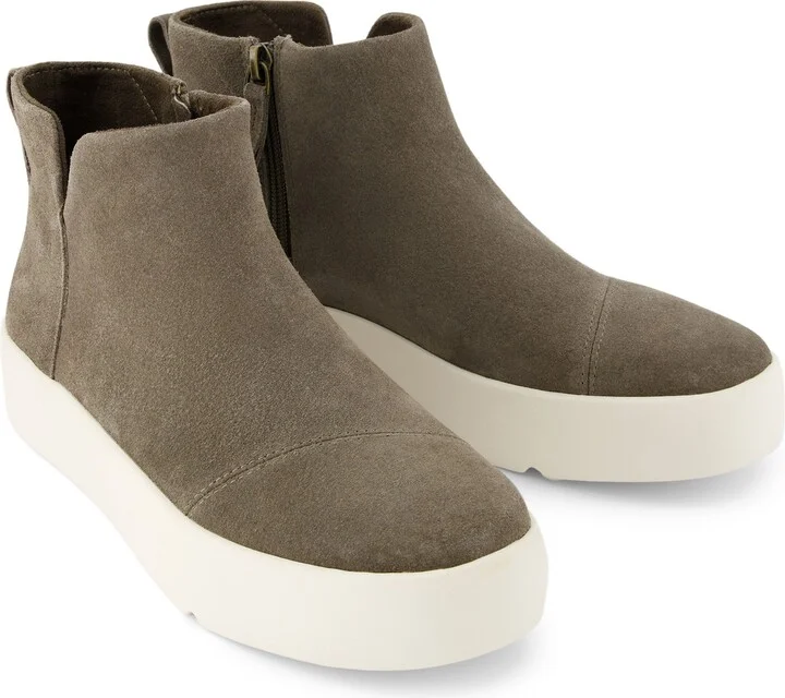 Verona Mid Olive Suede Sneaker - Image 2