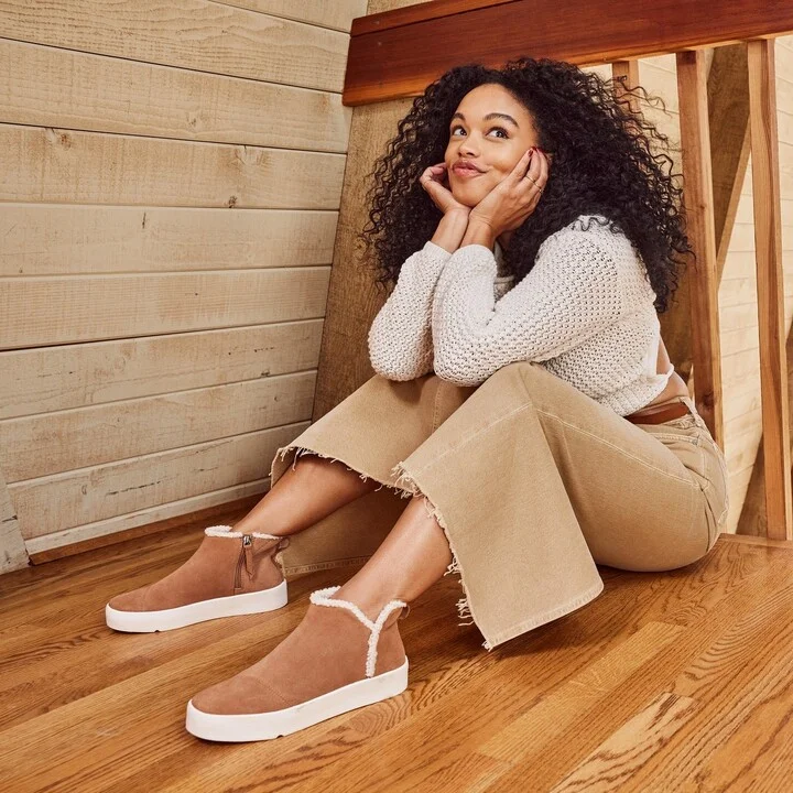 Verona Mid Suede Faux Shearling Sneaker - Image 3