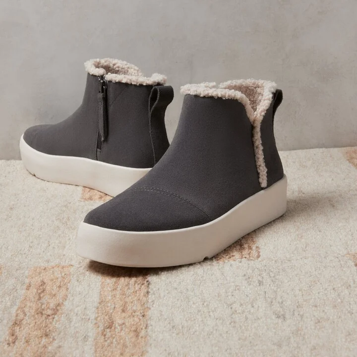 Verona Mid Suede Faux Shearling Sneaker - Image 2