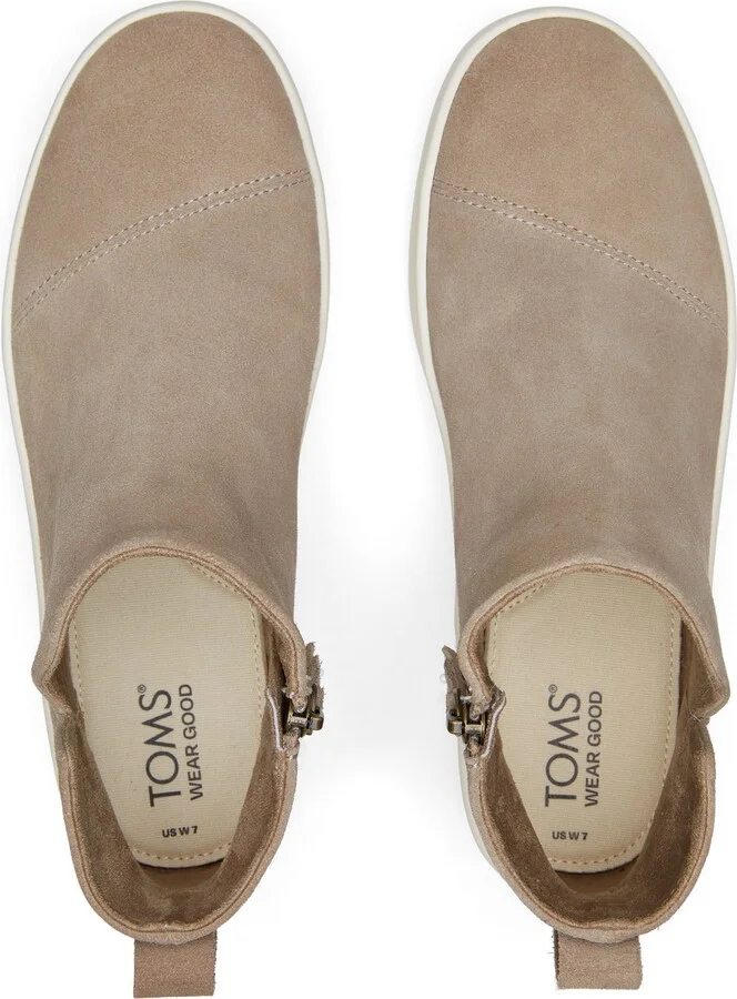 Verona Mid Taupe Suede Platform Sneaker - Image 5