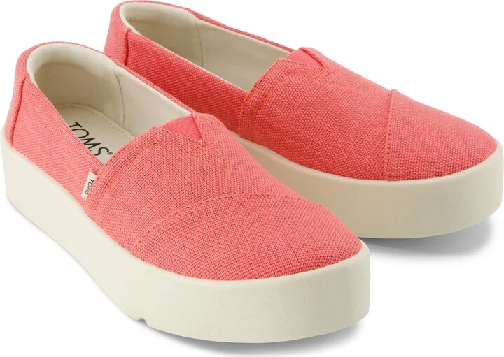Verona Slip On Sneaker Sunset Coral Heritage Canvas - Image 4