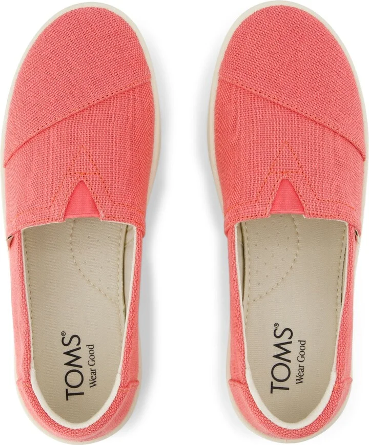 Verona Slip On Sneaker Sunset Coral Heritage Canvas - Image 6