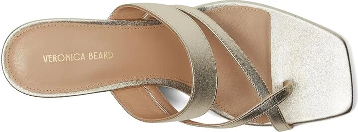 Veronica Beard Alanis Women's Wedge Shoes Platinum Leather : 6 M - Image 2