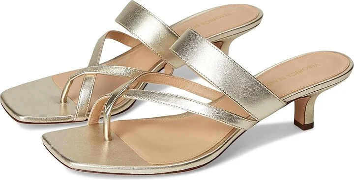Veronica Beard Alanis Women's Wedge Shoes Platinum Leather : 6 M