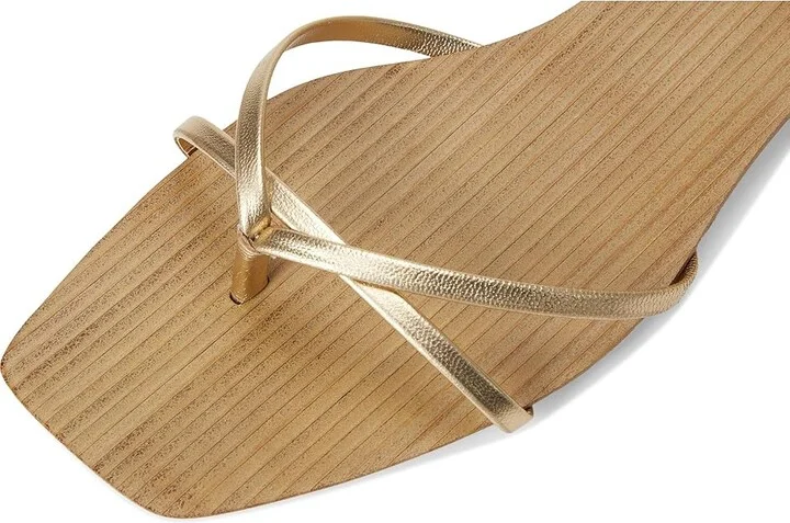 Veronica Beard Allegra Women's Wedge Shoes Pale Gold Leather : 9.5 M - Image 2