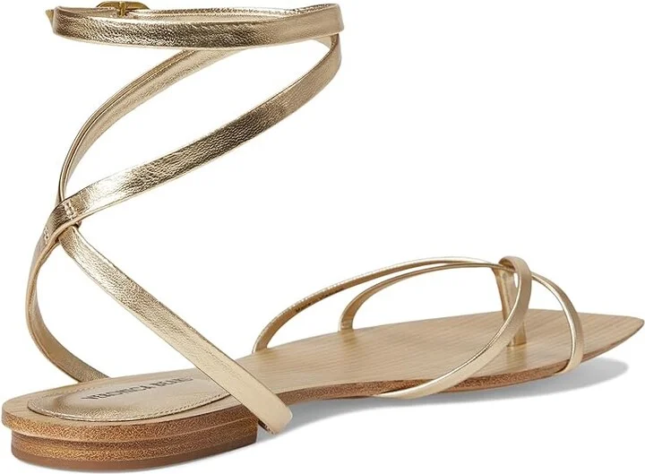 Veronica Beard Allegra Women's Wedge Shoes Pale Gold Leather : 9.5 M - Image 4