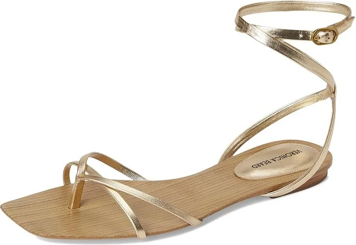 Veronica Beard Allegra Women's Wedge Shoes Pale Gold Leather : 9.5 M - Image 5