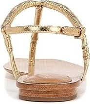 Veronica Beard Amelia Thongs Women's Sandals Gold Leather : 5 M - Image 4