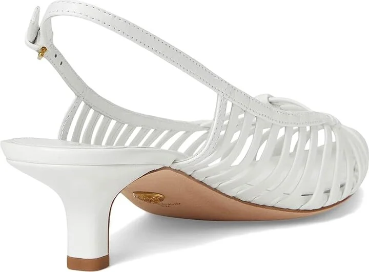 Veronica Beard Britte Women's Wedge Shoes Coconut White Leather : 6 M - Image 4
