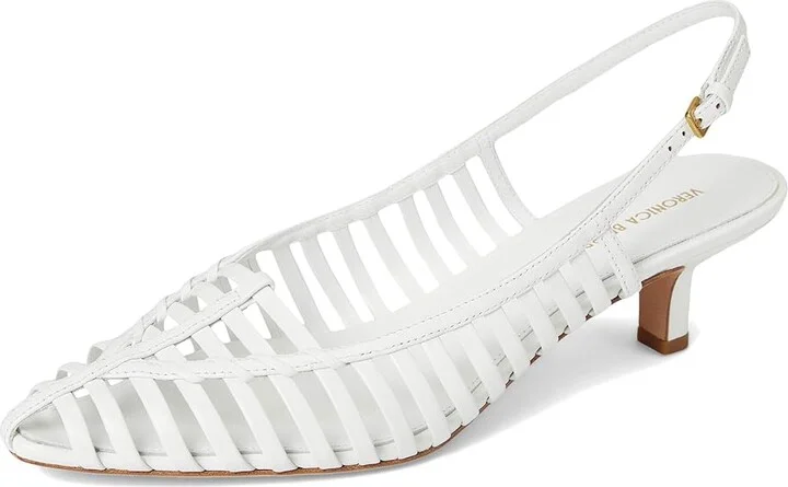 Veronica Beard Britte Women's Wedge Shoes Coconut White Leather : 6 M - Image 5