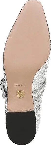 Veronica Beard Cade Mary Janes Women's Flat Shoes Silver Leather : 7 M - Image 3