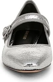 Veronica Beard Cade Mary Janes Women's Flat Shoes Silver Leather : 7 M - Image 5