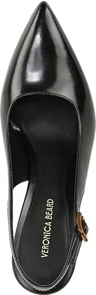 Veronica Beard Callie Slingbacks Women's Sandals Black Leather : 9.5 M - Image 2