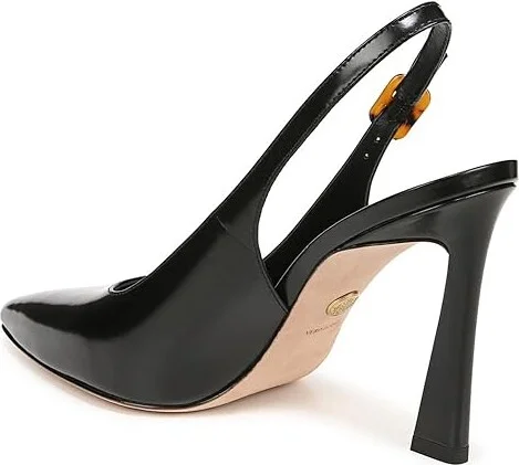 Veronica Beard Callie Slingbacks Women's Sandals Black Leather : 9.5 M - Image 4