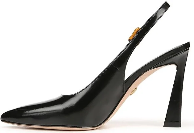 Veronica Beard Callie Slingbacks Women's Sandals Black Leather : 9.5 M - Image 6