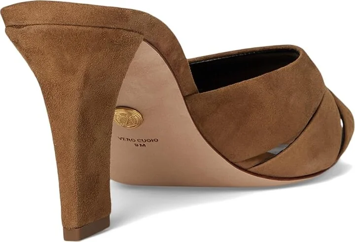 Veronica Beard Cassiel Slide Sandals Women's Sandals Hazelwood Brown : 7.5 M, Leather/Suede - Image 4