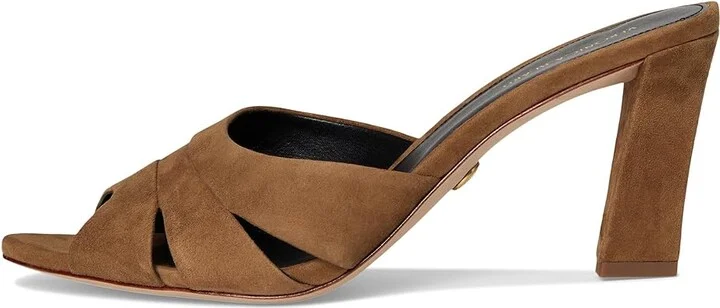 Veronica Beard Cassiel Slide Sandals Women's Sandals Hazelwood Brown : 7.5 M, Leather/Suede - Image 6