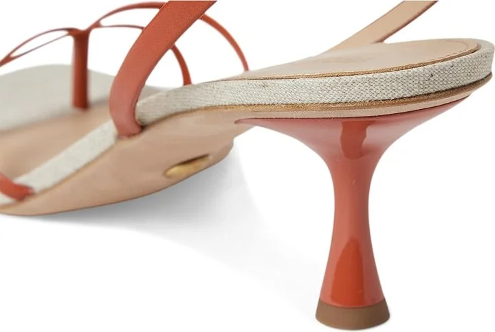 Veronica Beard Caterina Women's Wedge Shoes Persimmon Red Leather : 7.5 M - Image 7