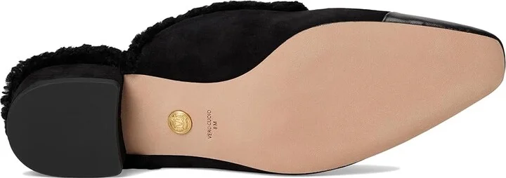 Veronica Beard Cecile Mule Fur Mules Women's Flat Shoes Black Suede : 8 M, Faux Fur/Leather/Suede - Image 3