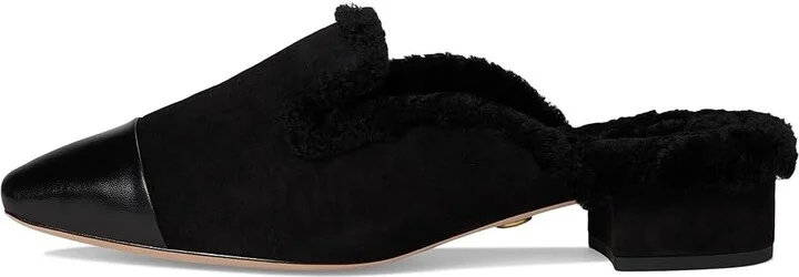 Veronica Beard Cecile Mule Fur Mules Women's Flat Shoes Black Suede : 8 M, Faux Fur/Leather/Suede - Image 6