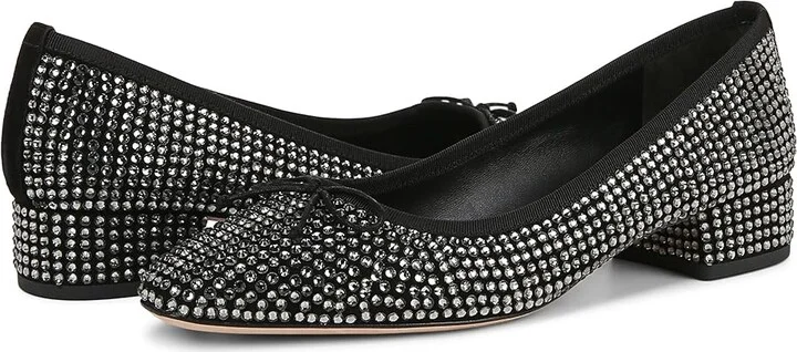 Veronica Beard Cecile Pumps High Women's Heels Black Crystal Suede : 9 M, Leather