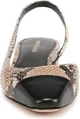Veronica Beard Cecile Sling Slingbacks Women's Flat Shoes Latte/Black : 8 M, Leather/Textile - Image 4