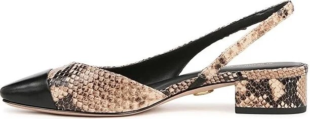 Veronica Beard Cecile Sling Slingbacks Women's Flat Shoes Latte/Black : 8 M, Leather/Textile - Image 5