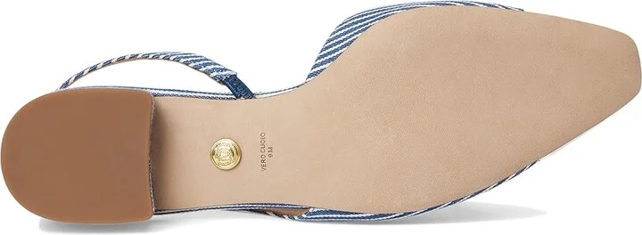 Veronica Beard Cecile Sling Women's Shoes Blue/White Stripe Denim : 6 M, Textile - Image 3