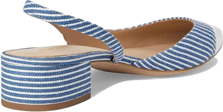 Veronica Beard Cecile Sling Women's Shoes Blue/White Stripe Denim : 6 M, Textile - Image 4