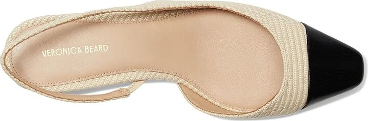 Veronica Beard Cecile Sling Women's Shoes Natural/Black : 11 M, Textile - Image 2